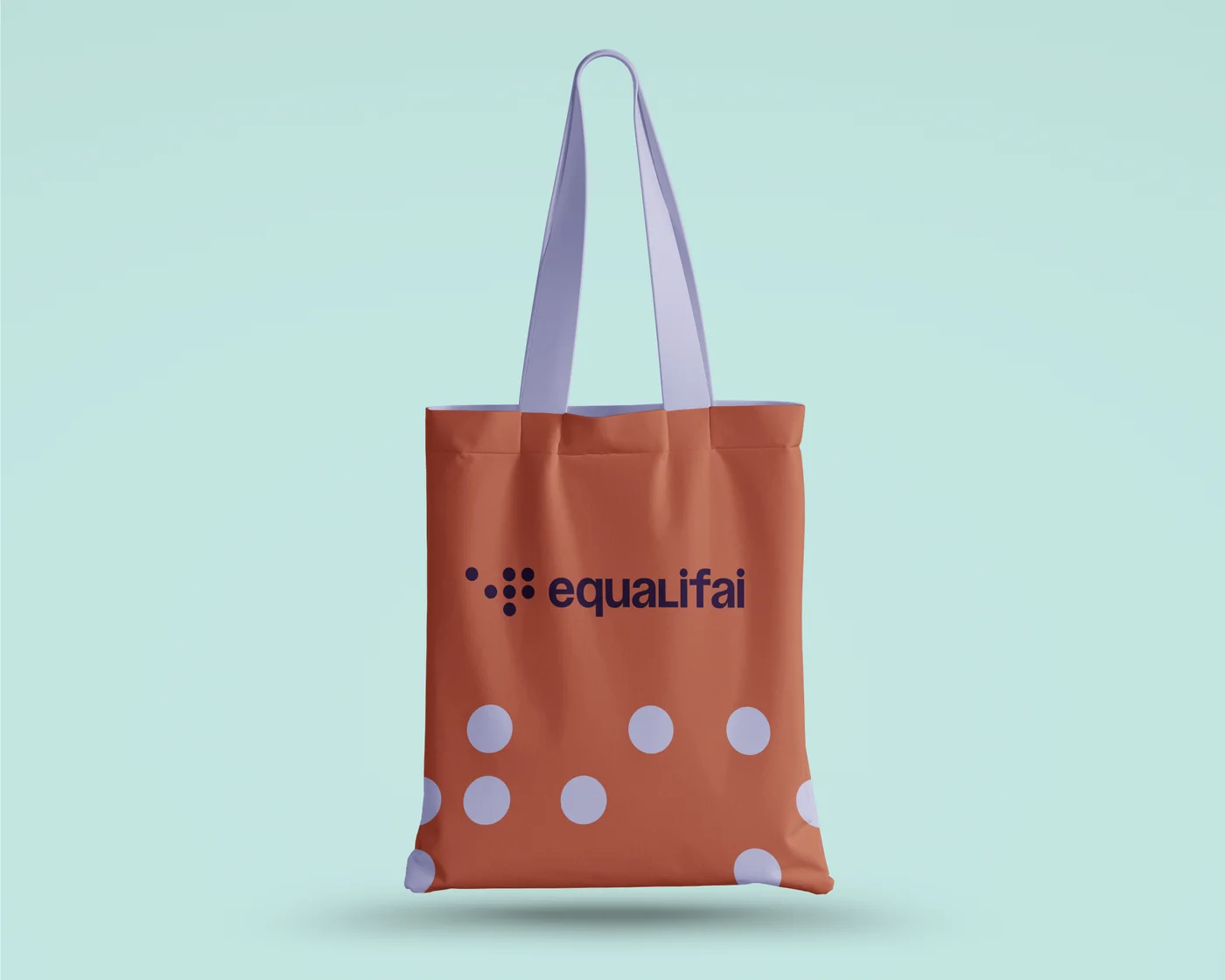 Коралловый шопер Equalifai с логотипом и точками