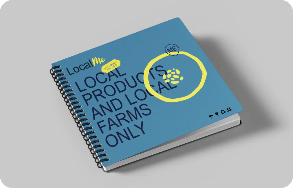 Блокнот LocalMe с надписью Local products and local farms only